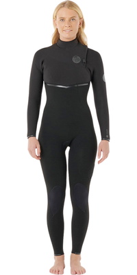 2026 Rip Curl Womens E-Bomb 4/3mm Zip Free Wetsuit 16LWFS - Black